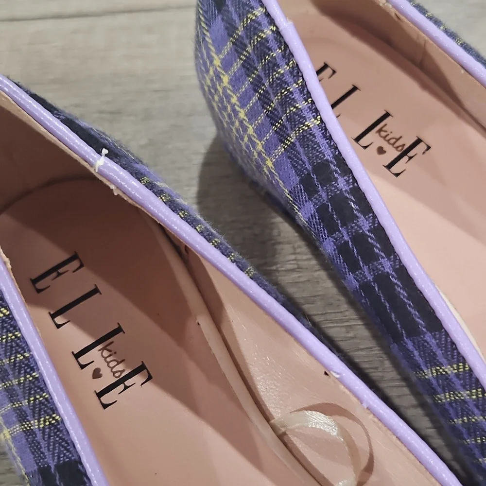 Elle kids purple plain flats... Size 1 girls